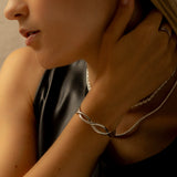 Pulseras Bangles - Bold Twist Silver