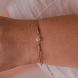 Pulseras Hilo Nudo - Punto de Luz Beige