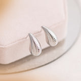Argollas - Drop Midi Silver