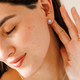 Aretes Mini - Ojo Turco Azul Silver