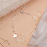 Pulseras Broche - Estrella link silver