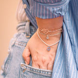 Pulseras Broche - Estrella link silver