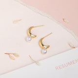 Argollas - Media Luna Pearl