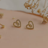 Aretes Mini - Corazón Brillante