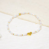 Pulseras Murano - Corazón pasante combinación cielo
