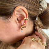 Argollas - Media Luna Pearl