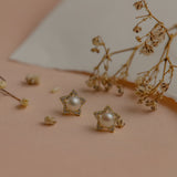 Aretes Mini - Estrella Brillante Perla