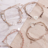 Pulseras Hilo Murano - Corazón Anagrama Silver