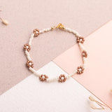 Pulseras - Florencia blanco rose gold
