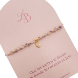 Pulseras Hilo Trenzada - Luna Morado