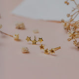 Aretes Mini - Tres Estrellas Gold