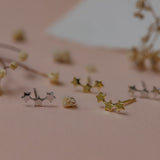 Aretes Mini - Tres Estrellas Gold