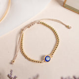 Pulseras Hilo Nudo - Esfera Ojo Turco Azul