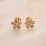 Aretes Mini - Flor full circones Niña