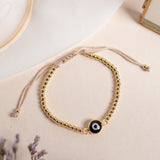 Pulseras Hilo Nudo - Esfera Ojo Turco Negro