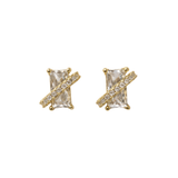 Aretes Mini- Halo Baguette