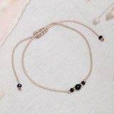 Pack 8 Pulseras Hilo Slim - Cuarzo Ónix