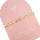 Pulseras Hilo Trenzada - Corazón Amarillo