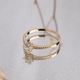 Anillos - Promesa Cristal y circoncitos