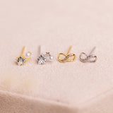 Arete Mini - Estrella Cristal Silver