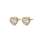 Aretes Mini- Bezel Heart