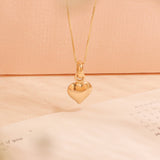 Collares - Corazón Bombeado Gold
