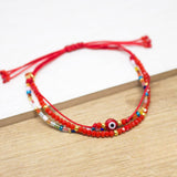 Pulseras Hilo Carlotas - Ojo Turco Rojo