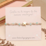 Pulseras Hilo Nudo - Laura Estrella Combinación Verde turquesa