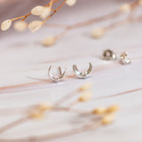 Aretes Mini - Lunita menguante silver