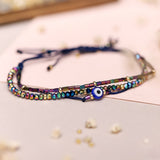 Pulseras Hilo Carlotas - Ojo Turco Azul