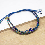 Pulseras Hilo Carlotas - Ojo Turco Azul
