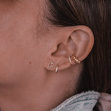 Aretes Mini - Corazón de Perlitas