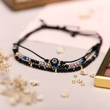 Pulseras Hilo Carlotas - Ojo Turco Negro