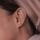 Aretes Mini - Karma con circones y Perla