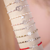 Pulseras Murano - Flor Silver