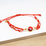 Pulseras Hilo Murano - Ojo Turco Rojo