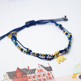Pulseras Hilo Murano - Elefante Tonos Azules