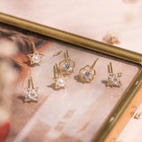 Aretes Mini - Estrella Silueta Perla