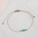 Pack 8 Pulseras Hilo Slim - Cuarzo Aquamarina