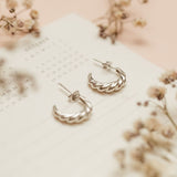 Argollas - Silver Donas Baguette