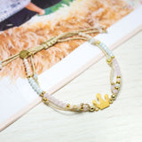 Pulseras Hilo Murano - Corona Combinación Cielo