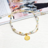 Pulseras Hilo Murano - Amar, Soñar, Reír Combinación Pastel