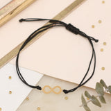Pulseras Hilo Nudo - Negro Amor Infinito de Oro