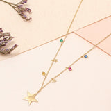 Collares - Estrella y punto de luz multicolor