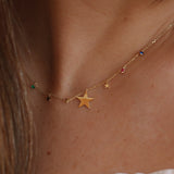 Collares - Estrella y punto de luz multicolor