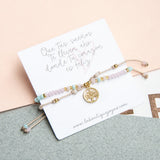 Pulseras Hilo Murano - Árbol de la vida Muranos combinación cielo