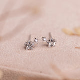 Arete Mini - Estrella Cristal Silver