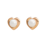 Aretes Mini - Abridores Corazón Perlado