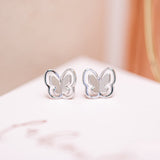 Aretes Mini - Mariposa Magic Silver