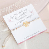 Pulseras Hilo Nudo - Laura Combinación Melón Flor de Abril